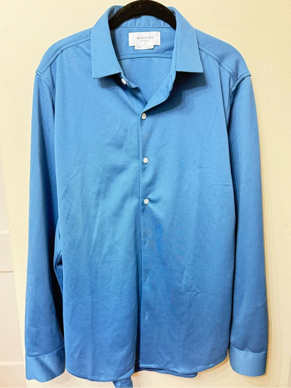 Ministry of Supply S Engineered Dress Shirt Moisture Wick Wrinkle Resistant Eco